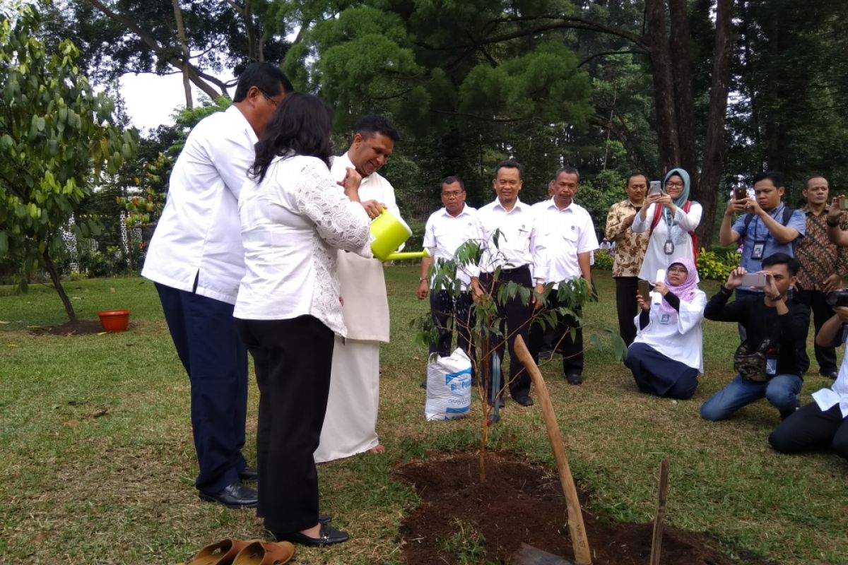 Dubes Sri Lanka lepas sandal tanam pohon