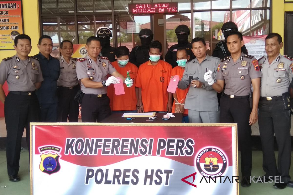 Polres tangkap tiga pelaku di Desa Paya