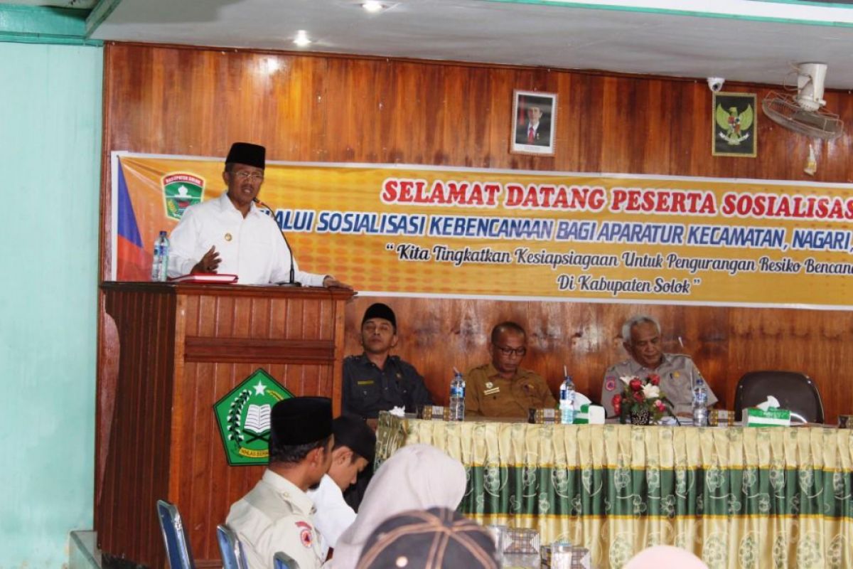 Bencana datang tak diketahui waktunya, Bupati Solok minta masyarakat selalu siaga