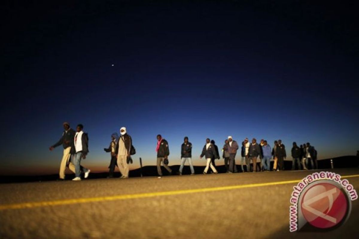 Ratusan imigran Afrika telantar di gurun pasir