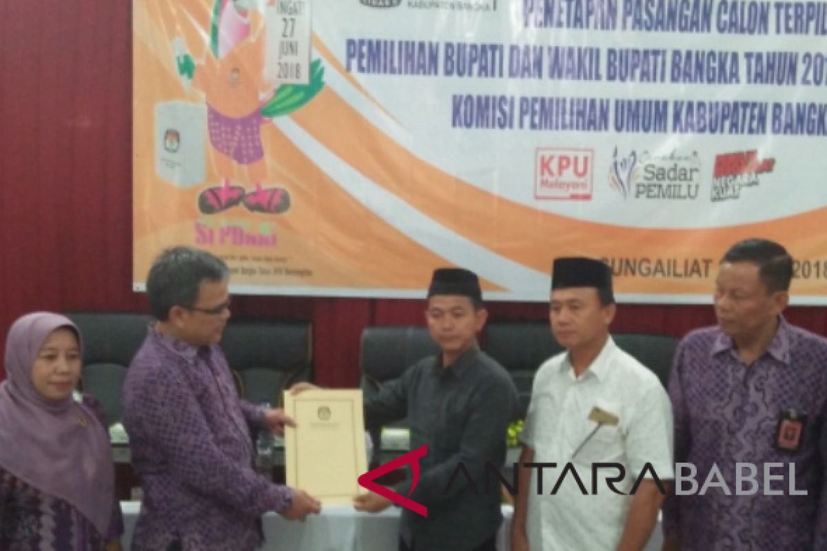 KPU Bangka tetapkan pemenang pilkada 2018