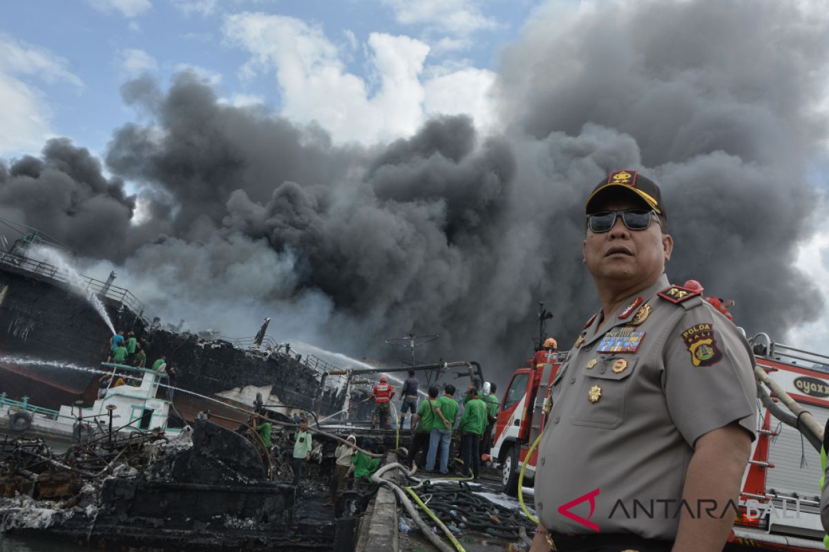 Polresta Denpasar belum tetapkan tersangka kebakaran kapal