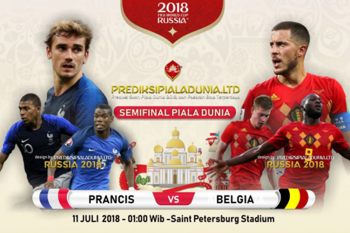 Pertarungan antara Prancis vs Belgia, siapa yang tersingkir?