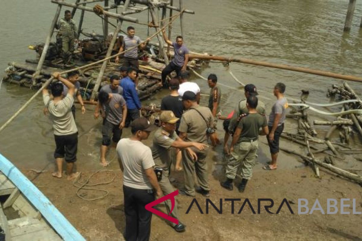 Polres Bangka amankan belasan penambang Sungai Baturusa