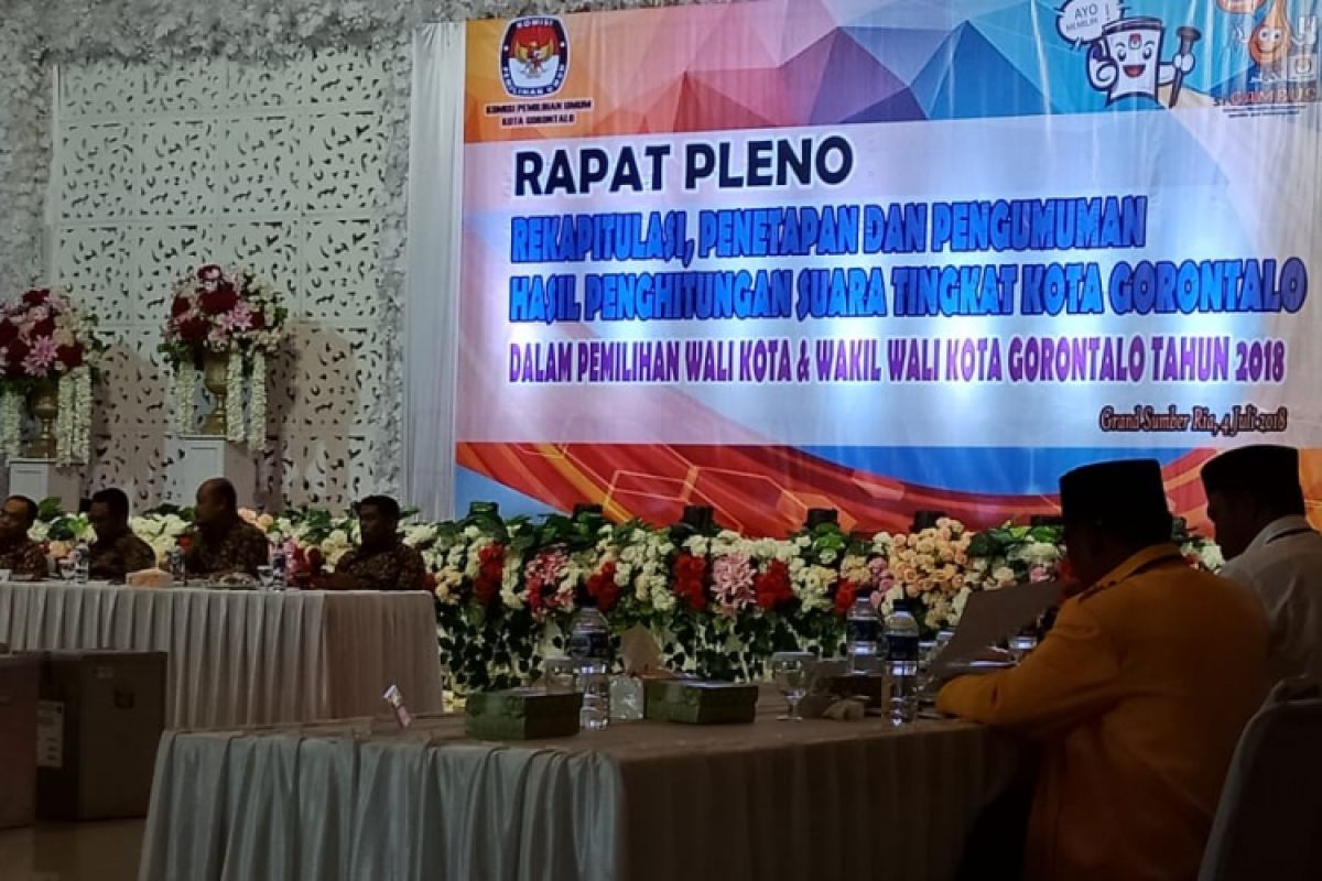Rekapitulasi KPU Kota Gorontalo Tetapkan Cawali Petahana Unggul