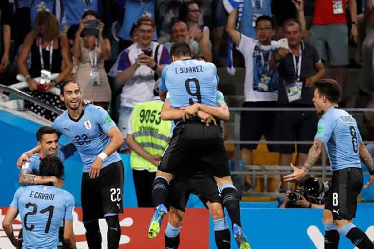 Cavani cetak kemenangan 2-1 Uruguay atas Portugal