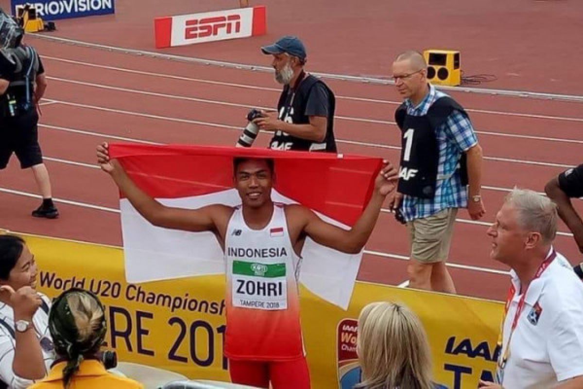 Indonesian sprinter wins gold medal in world athletic championship
