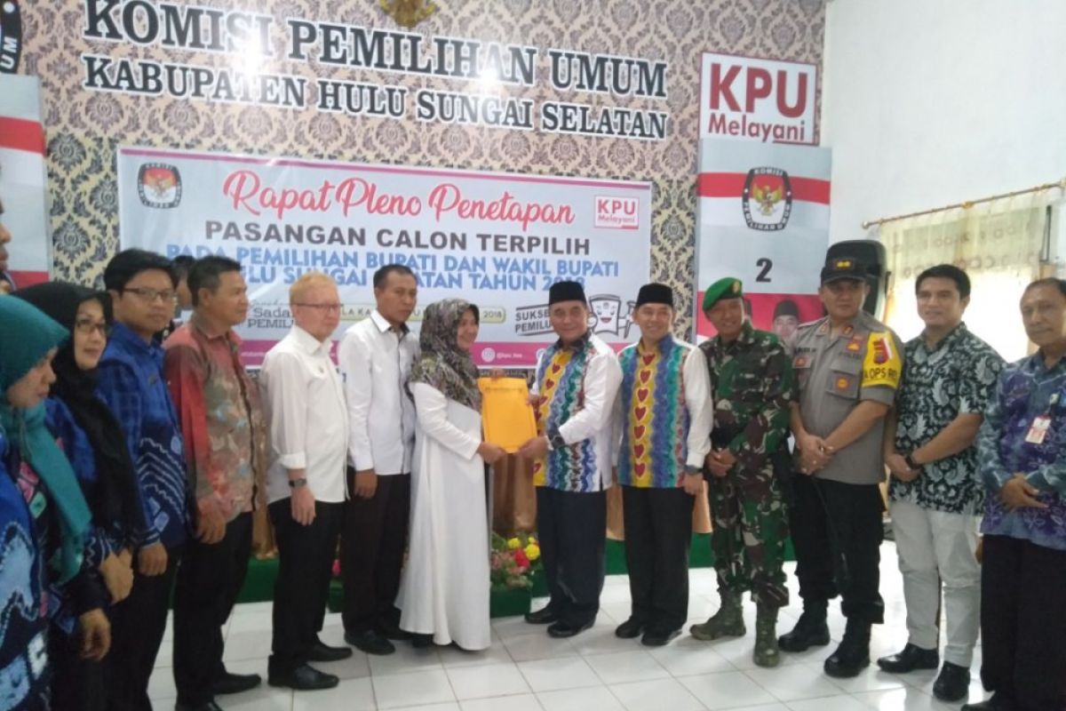 KPU HSS tetapkan Fikry-Syamsuri Bupati dan Wakil Bupati terpilih