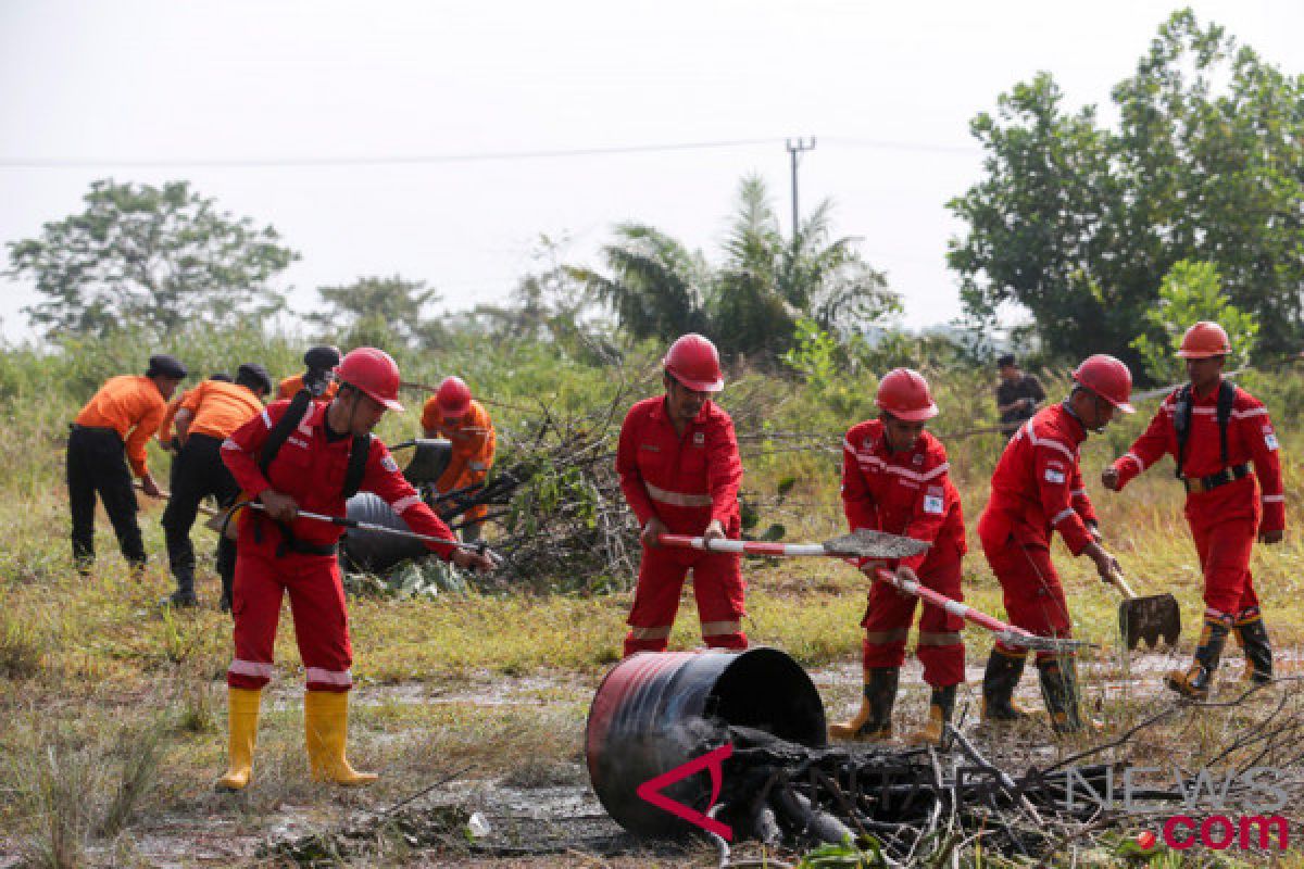 Lahan gambut di Kotawaringin Timur terbakar