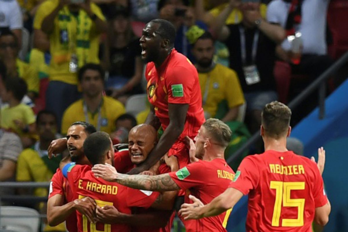 Cetak gol duluan, cara Belgia jinakkan Brasil