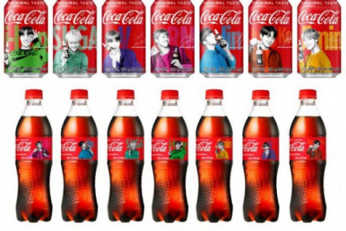Pecinta BTS bisa melihat wajah idolanya di kaleng Coca-Cola