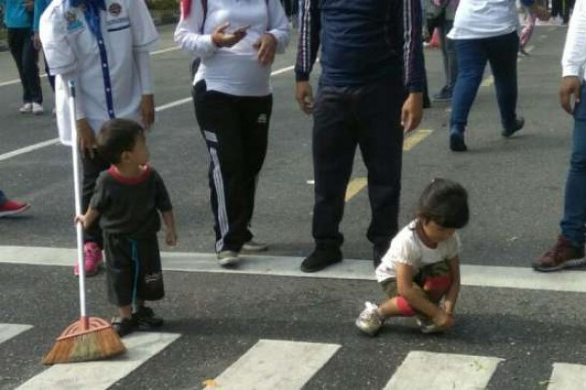 Di CFD Pekanbaru, BPTD Riau-Kepri Bersama Anak Usia Dini Ingatkan Kesadaran Keselamatan Lalu Lintas