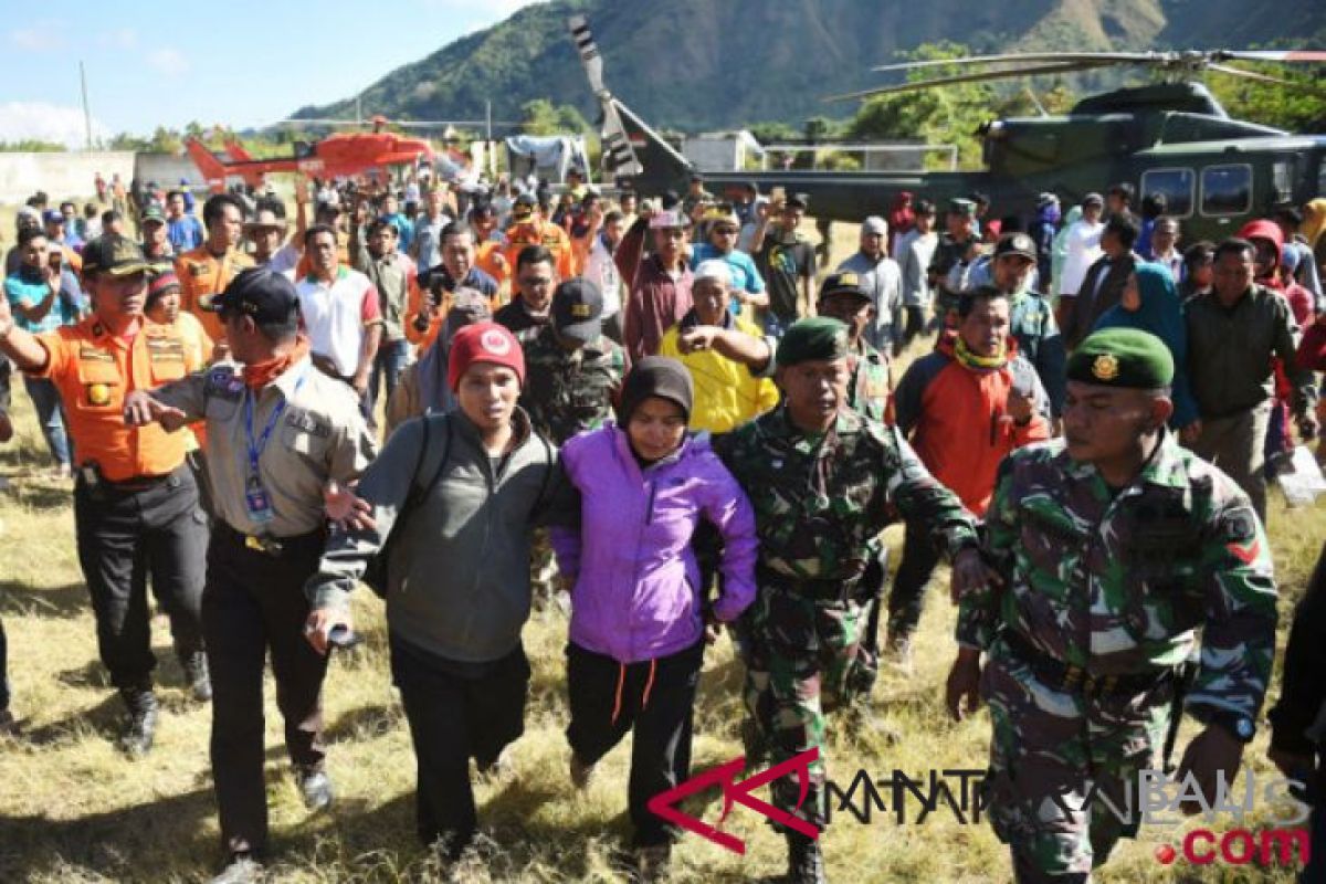 1.091 pendaki Gunung Rinjani sudah dievakuasi