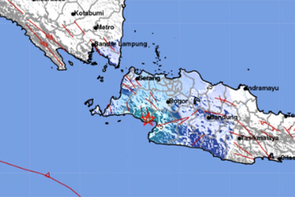 Gempa Banten dirasakan hingga Sukabumi