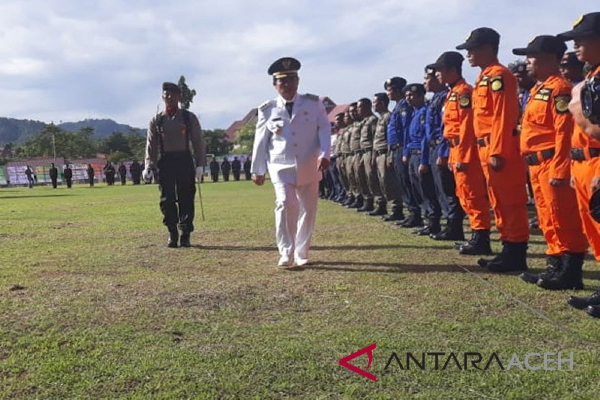 Bupati Abdya pimpin upacara HUt Bhayangkara