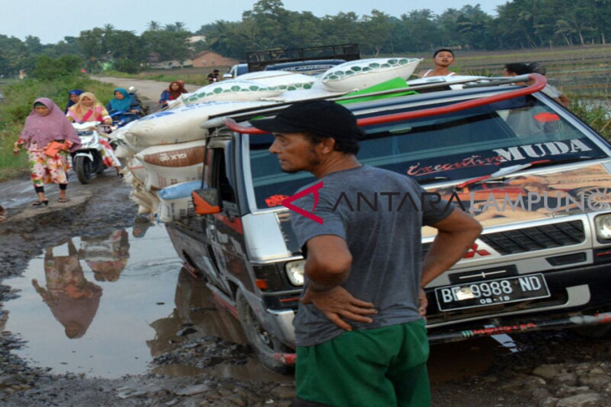 Warga Lampung Timur berharap jalan desa diperbaiki
