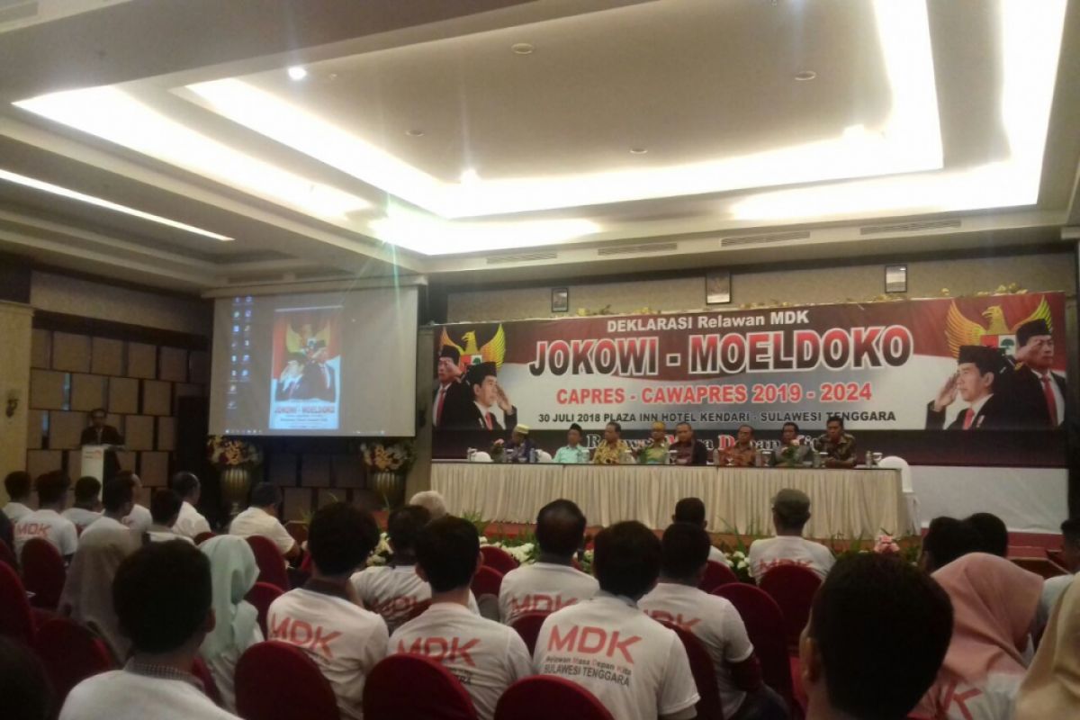 Relawan Jokowi-Moeldoko Sultra deklarasi