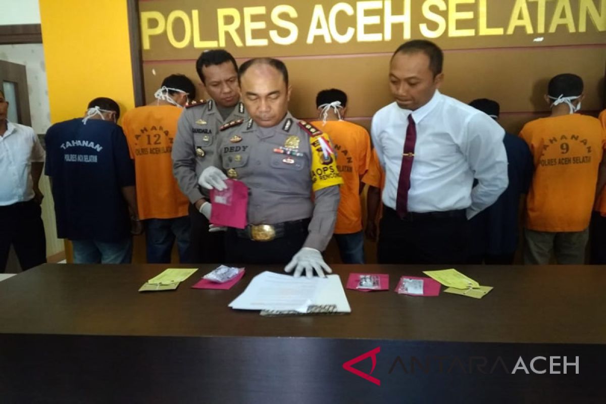 Polres Aceh Selatan tangkap delapan tersangka narkoba