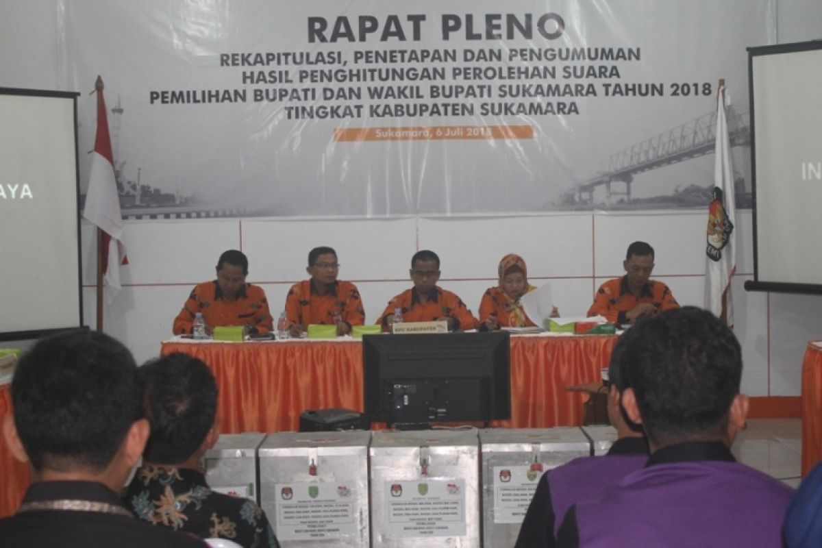 Pleno KPU Sukamara tetapkan paslon WIDI raih suara terbanyak