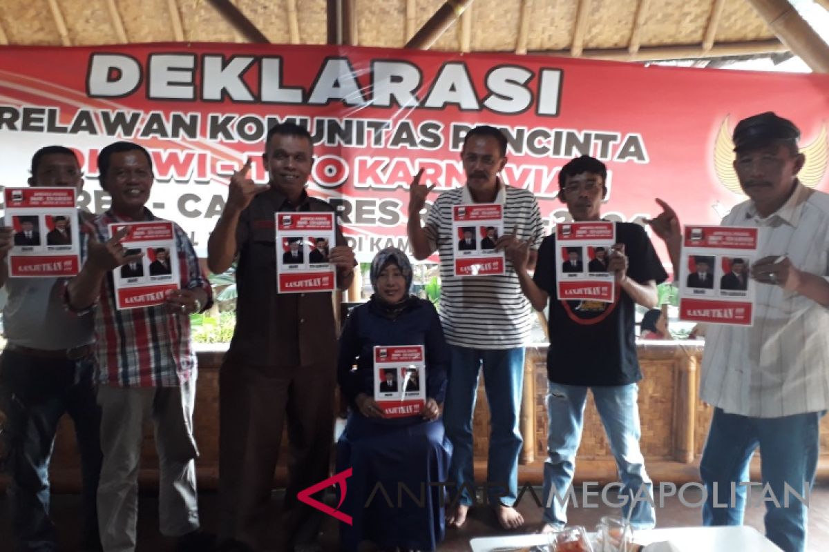 Komunitas pecinta Jokowi-Tito deklarasi di Depok