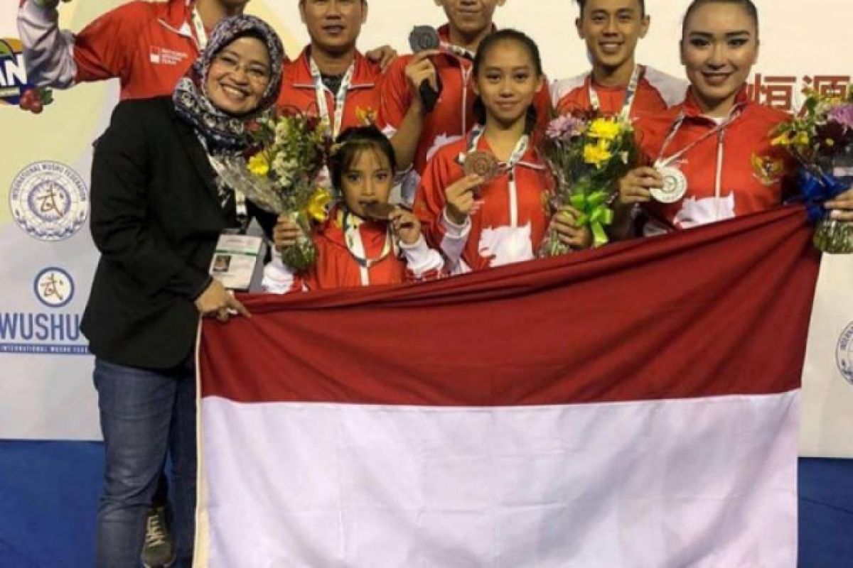 Tim wushu Indonesia raih emas kejuaraan dunia