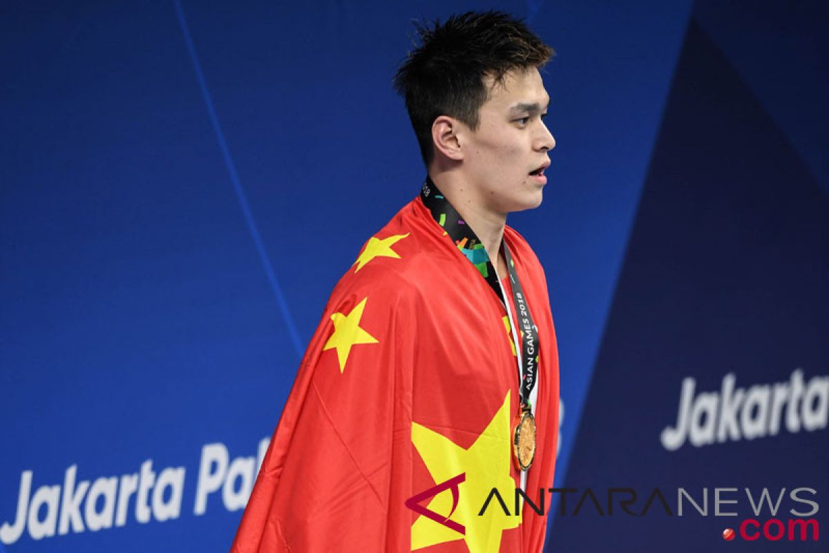 Asian Games (swimming) - China`s Sun yang grabs third gold medal