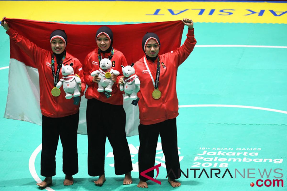 Asian Games (pencak silat) - Indonesia`s women`s group bags gold medal