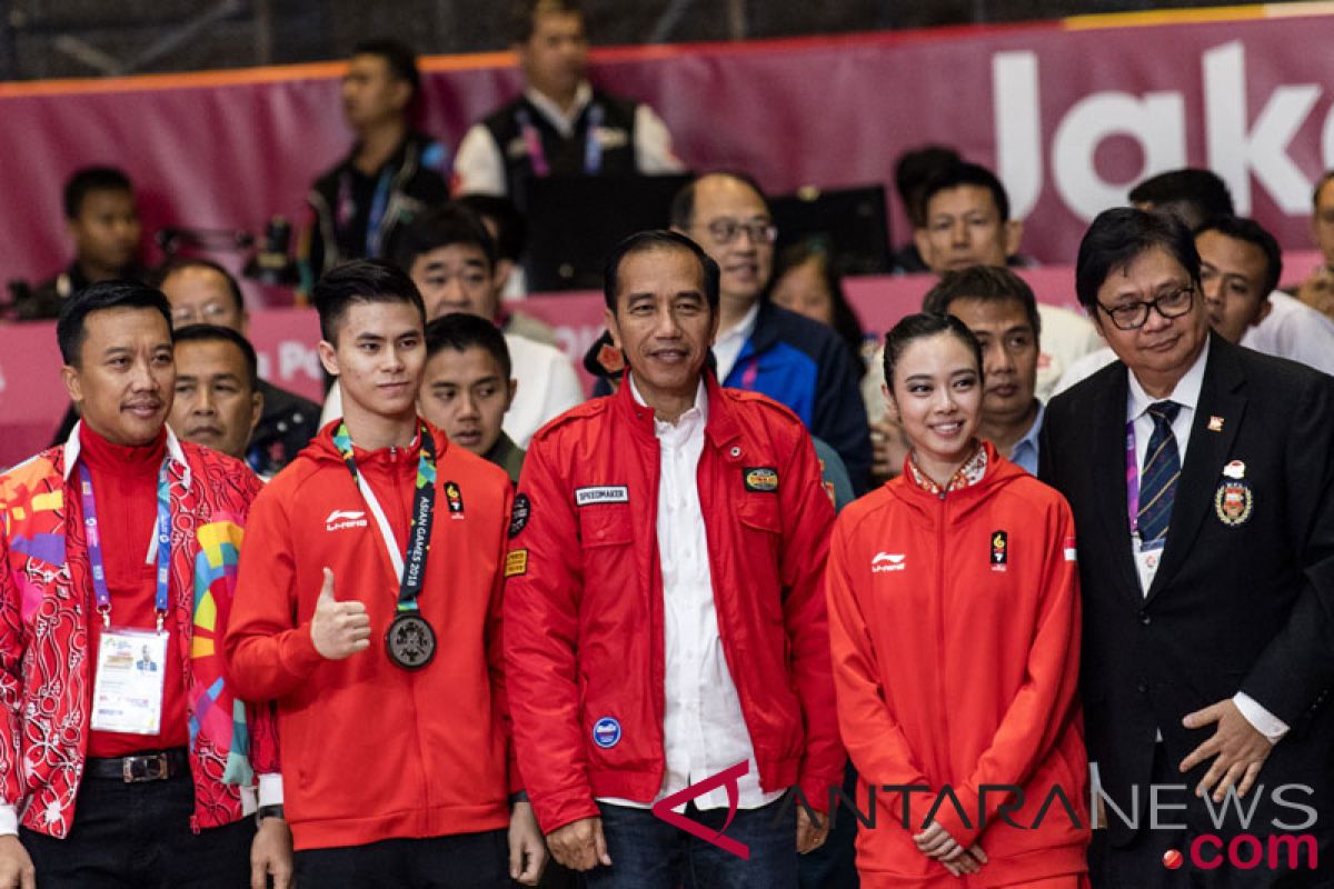 Asian Games - Indonesian athletes` performance in line with target: President