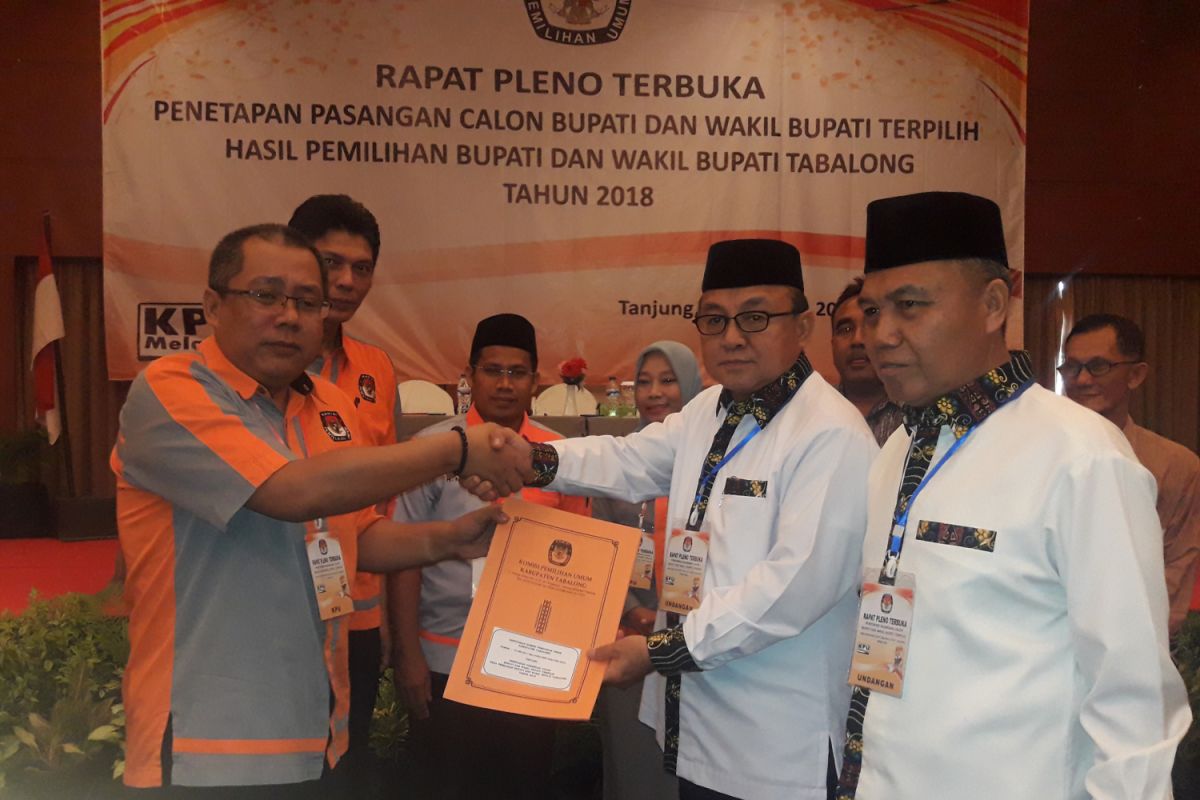 KPU Tabalong tetapkan Paslon Bupati terpilih