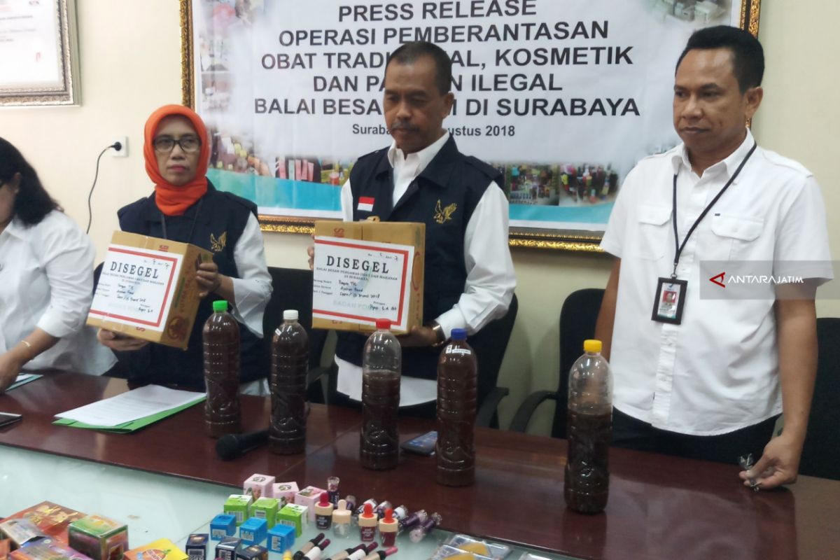 BBPOM Surabaya Rilis Barang Hasil Sitaan Bulan Januari-Agustus (Video)