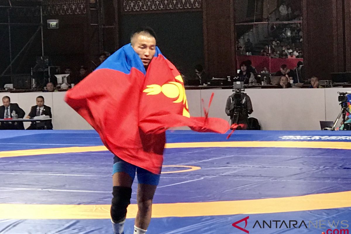 Pegulat Mongolia sumbang medali emas kelas 57 kg