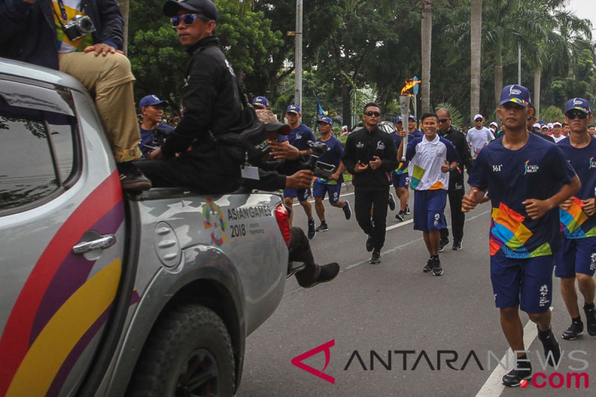 Kirab obor Asian Games berakhir di istana Bung Hatta