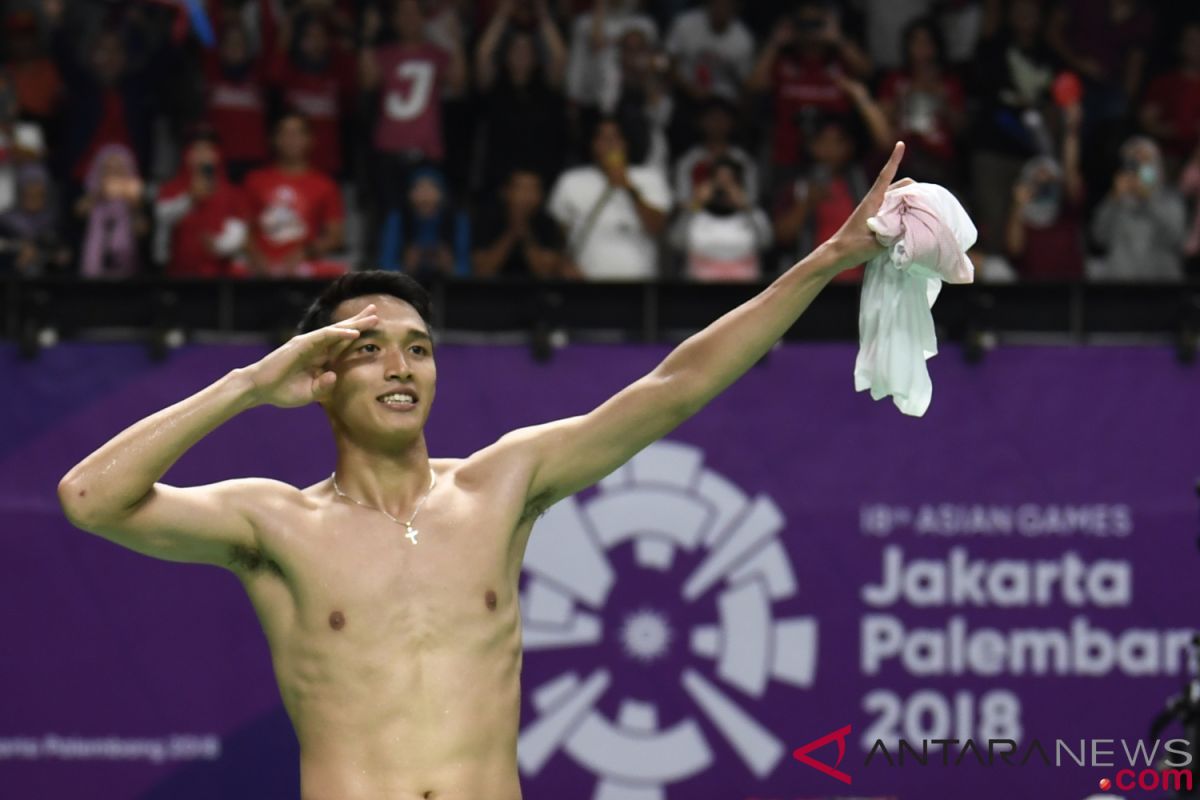 Kaos Asian Games 2018 Jonatan Christie laku Rp400 juta