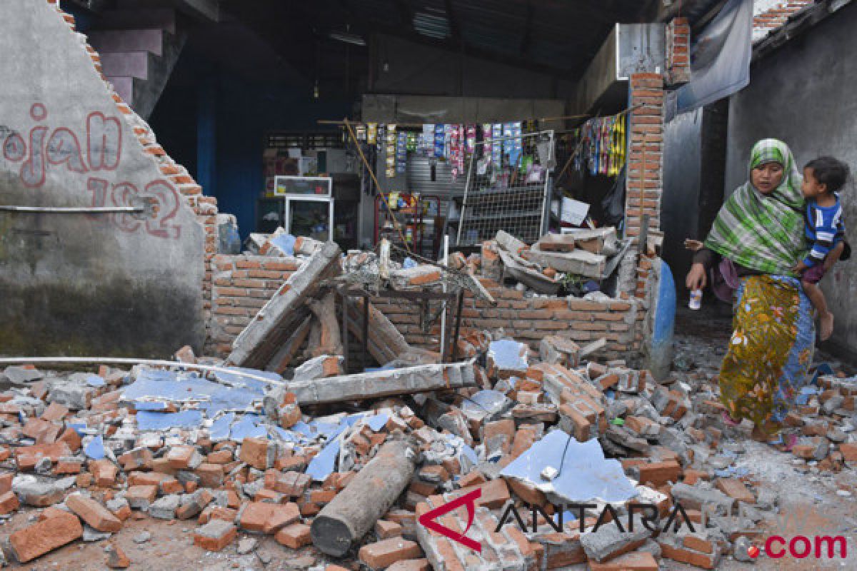 Kerugian akibat gempa Lombok diperkirakan sekitar Rp1 triliun
