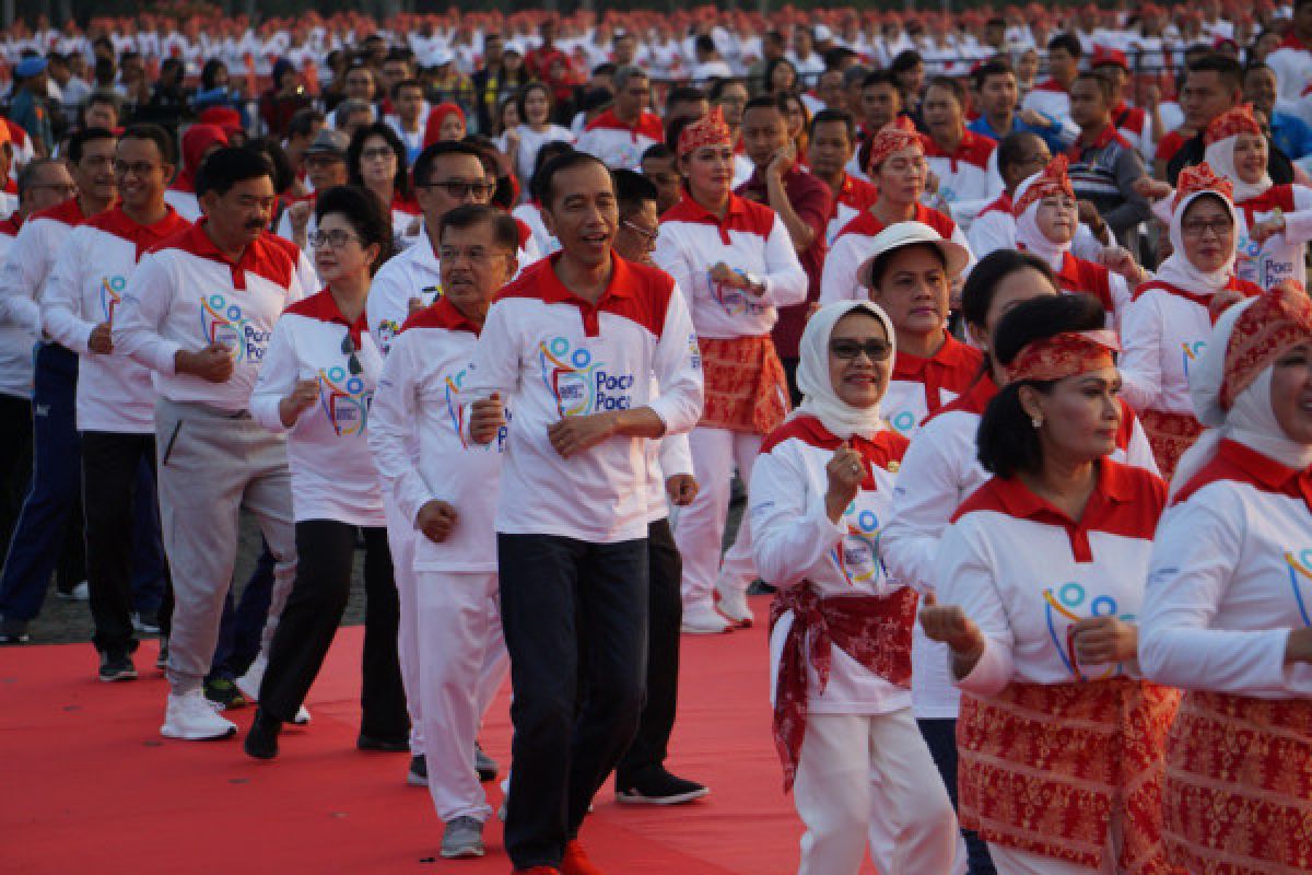 Asian Games - President opens Poco-poco gymnastics to break Guinness World Record