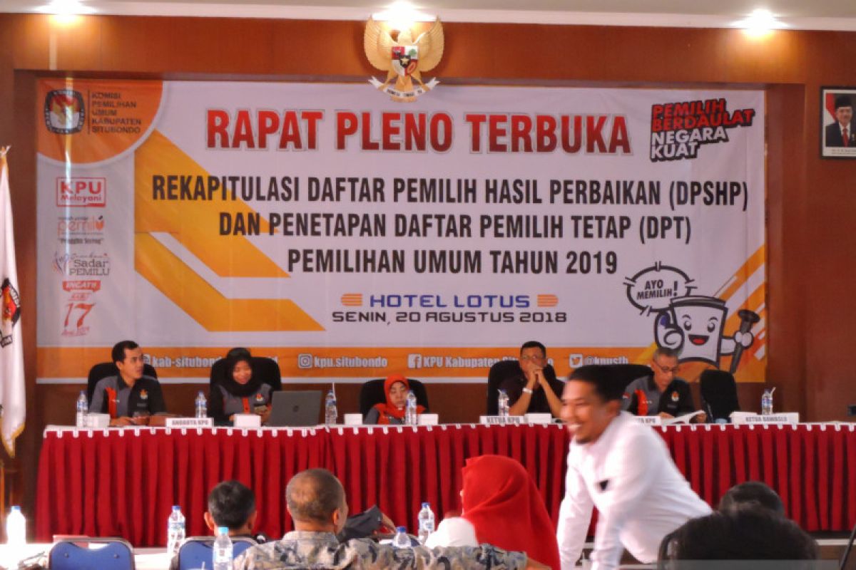 KPU Situbondo Tetapkan 479.755 DPT Pemilu 2019