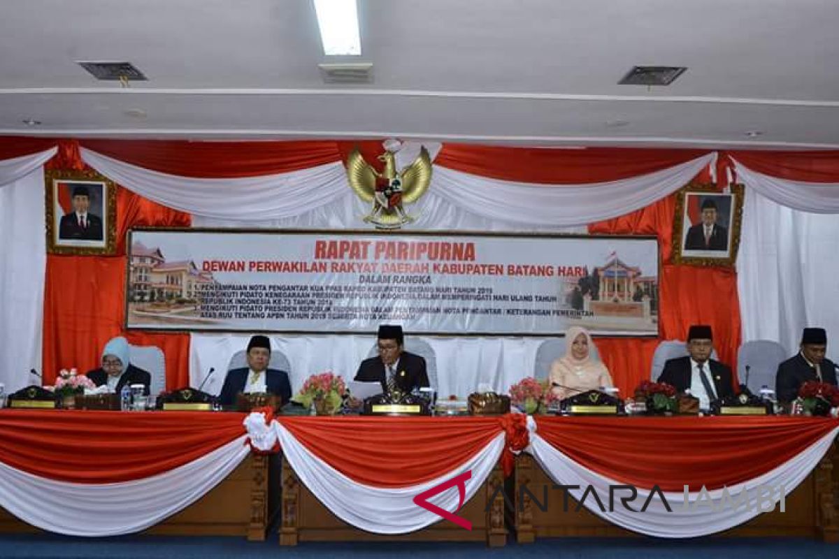 DPRD Batanghari gelar paripurna KUA PPAS Tahun 2019