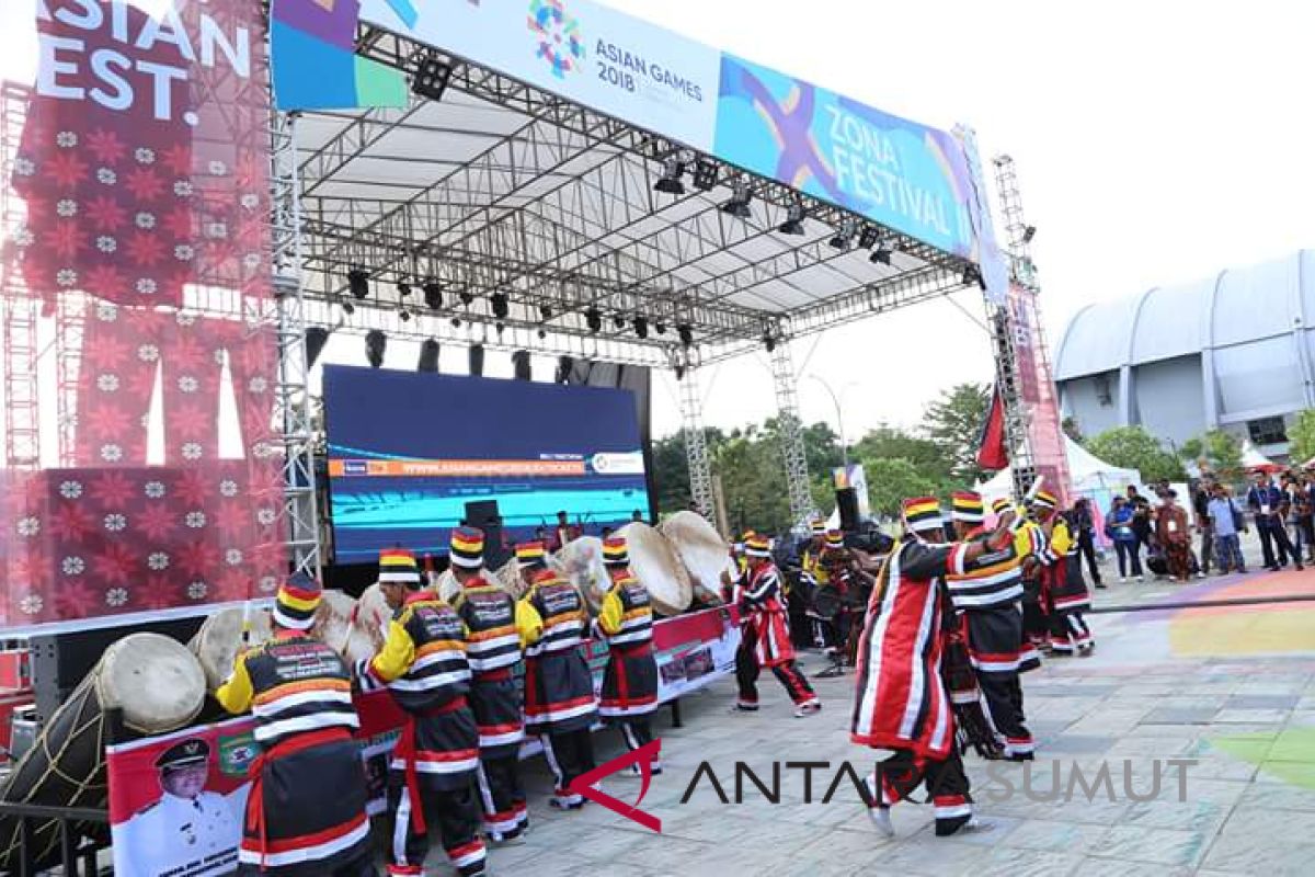 Tabuhan Gordang Sambilan pukau pengunjung di Asian Games Palembang