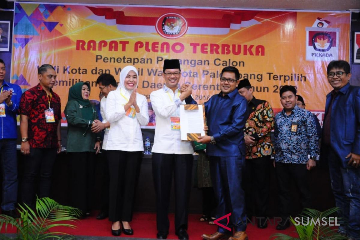 KPU pastikan Harno - Fitri pimpin Palembang