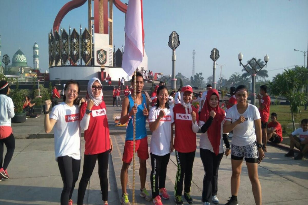 Komunitas pelari di Sampit ikut semarakkan Asian Games