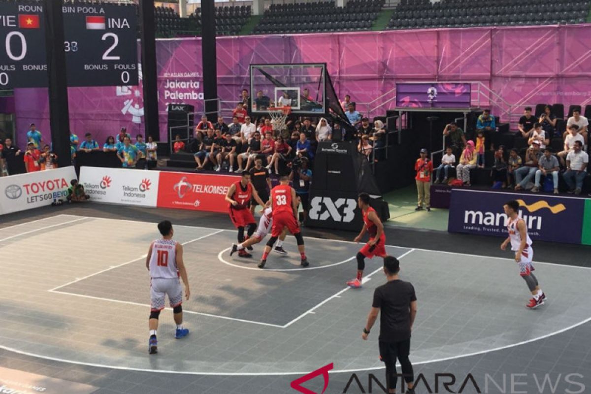 Tim putra basket 3x3 Indonesia wajib menang agar lolos fase grup