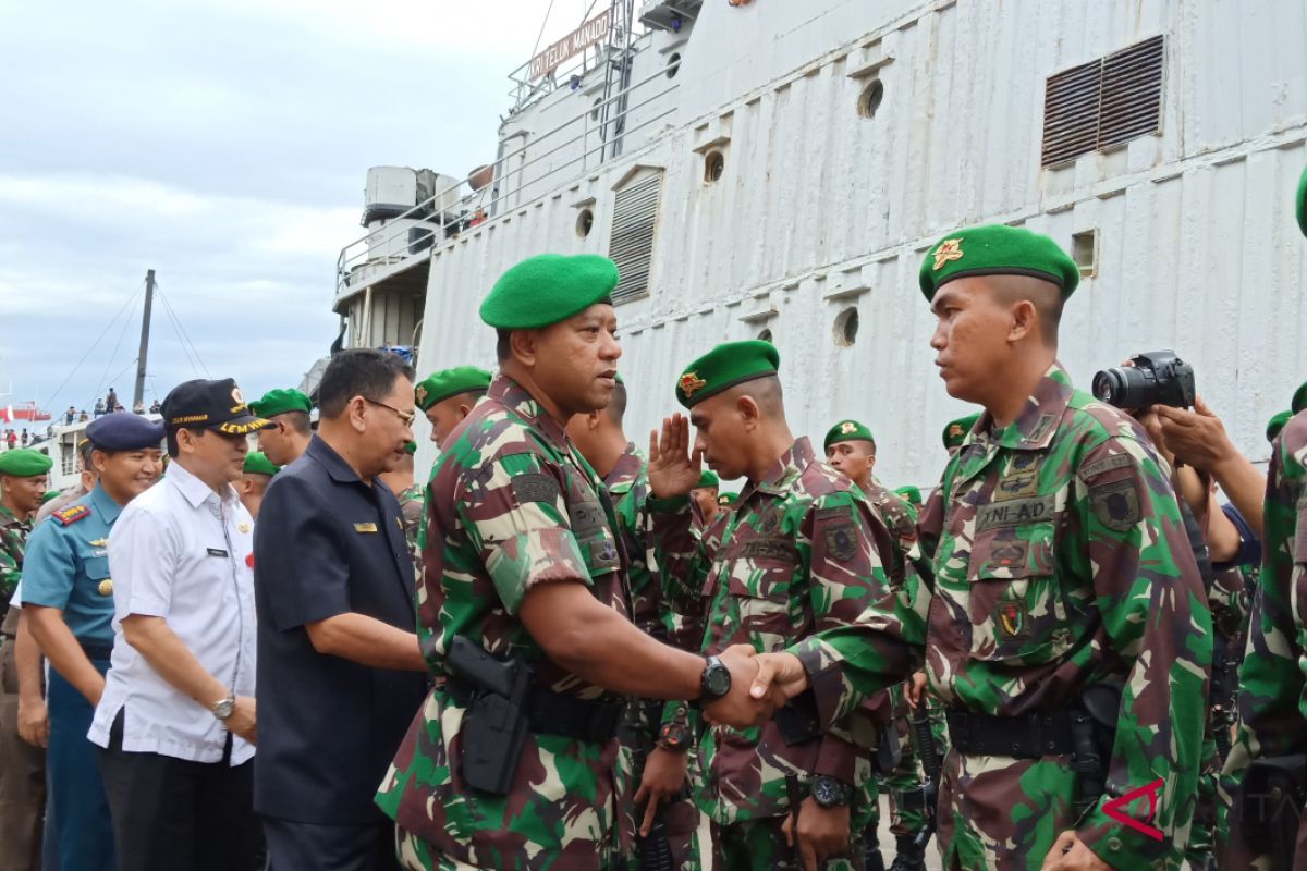 Berprestasi, kepulangan pasukan Satgas Pamtas disambut bangga