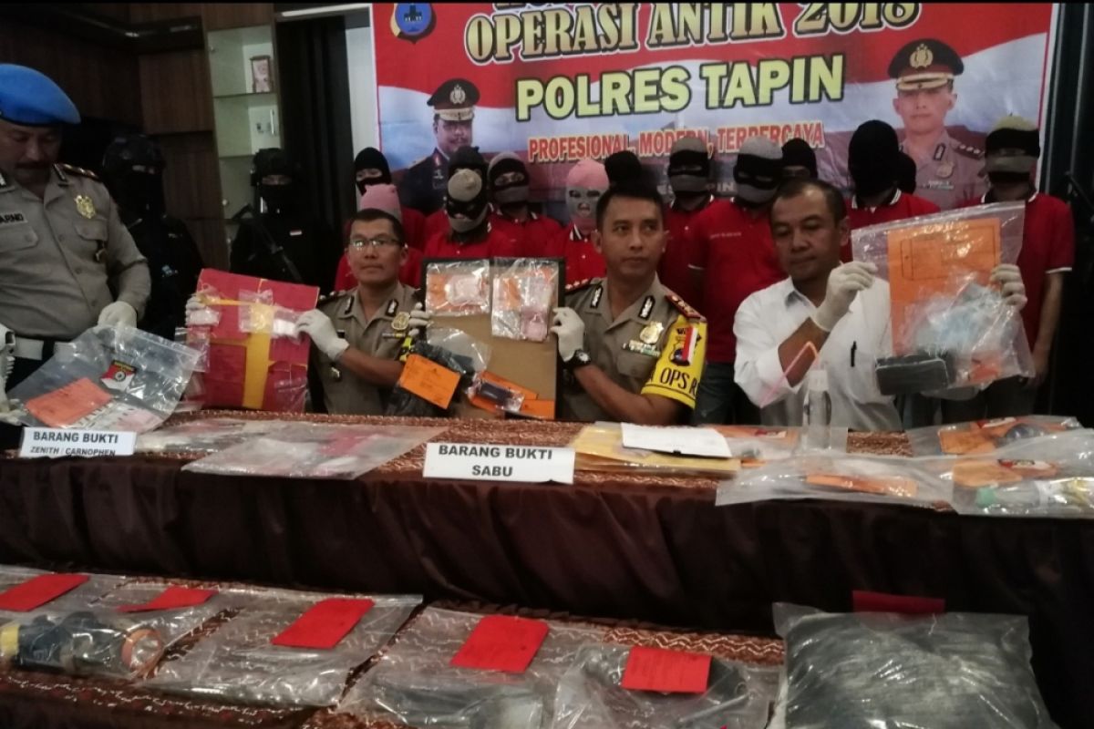 Polres Tapin amankan 21 gram sabu pada Operasi Antik 2018