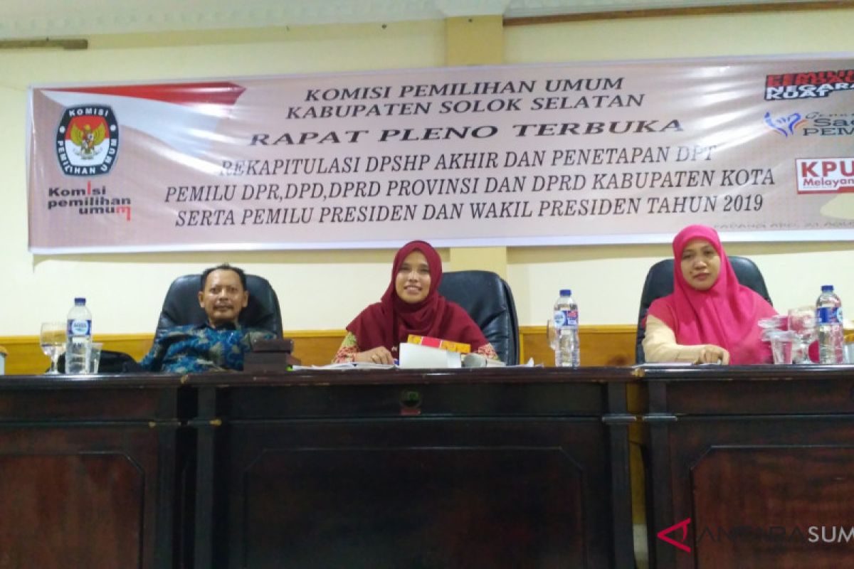 KPU Solok Selatan Tetapkan Daftar Pemilih Tetap Sebanyak 108.146 Orang ...