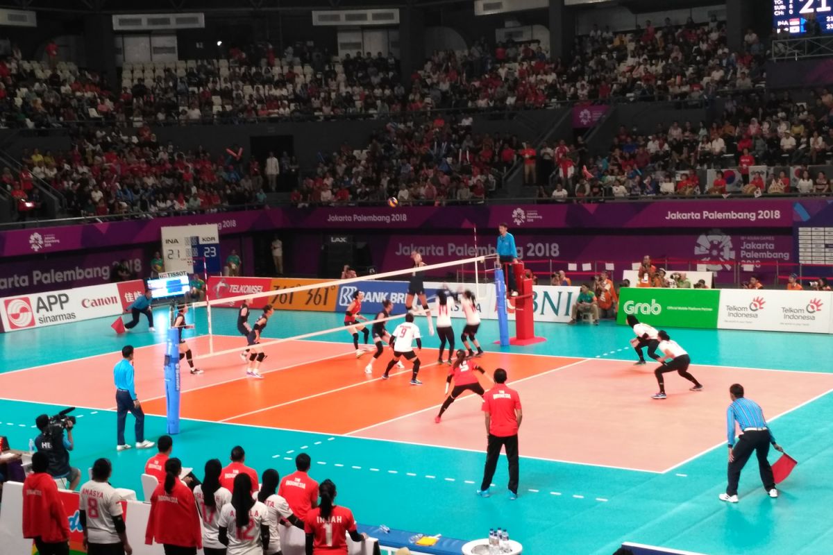 Tim voli putri Korea Selatan sempat kewalahan hadapi Indonesia