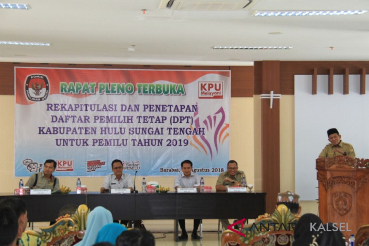 KPU tetapkan DPT Kabupaten HST 184.435 pemilih