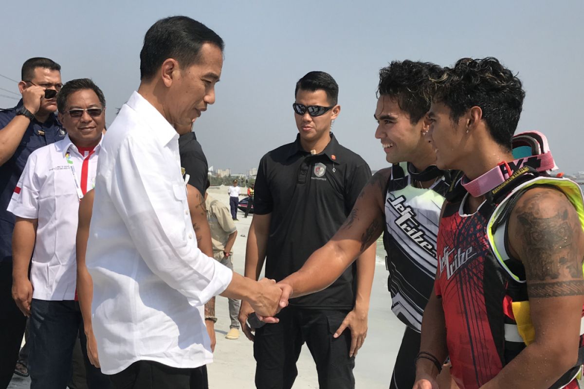 Presiden Jokowi pastikan venue jetski dan layar siap