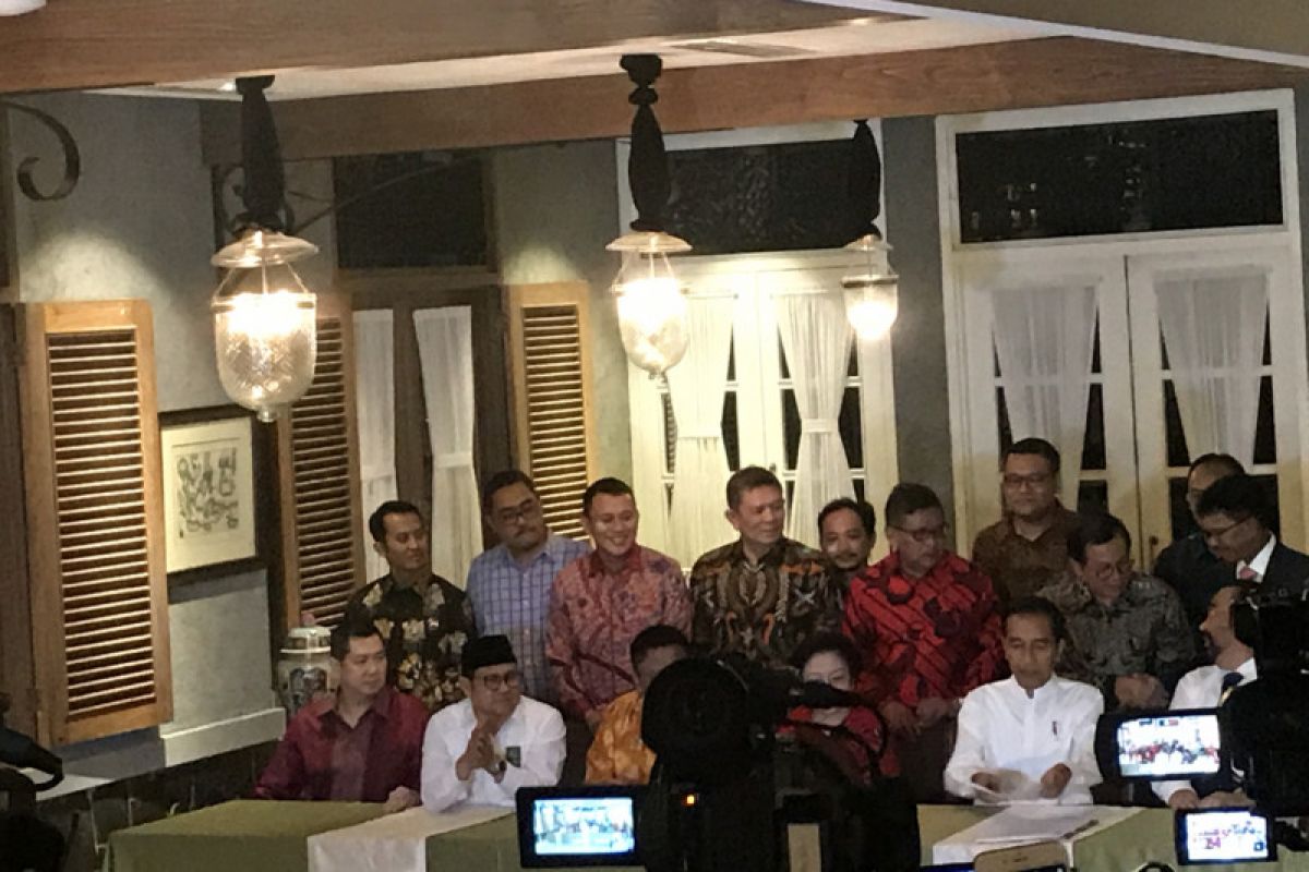 Parpol pendukung Jokowi sepakati Koalisi Indonesia Kerja