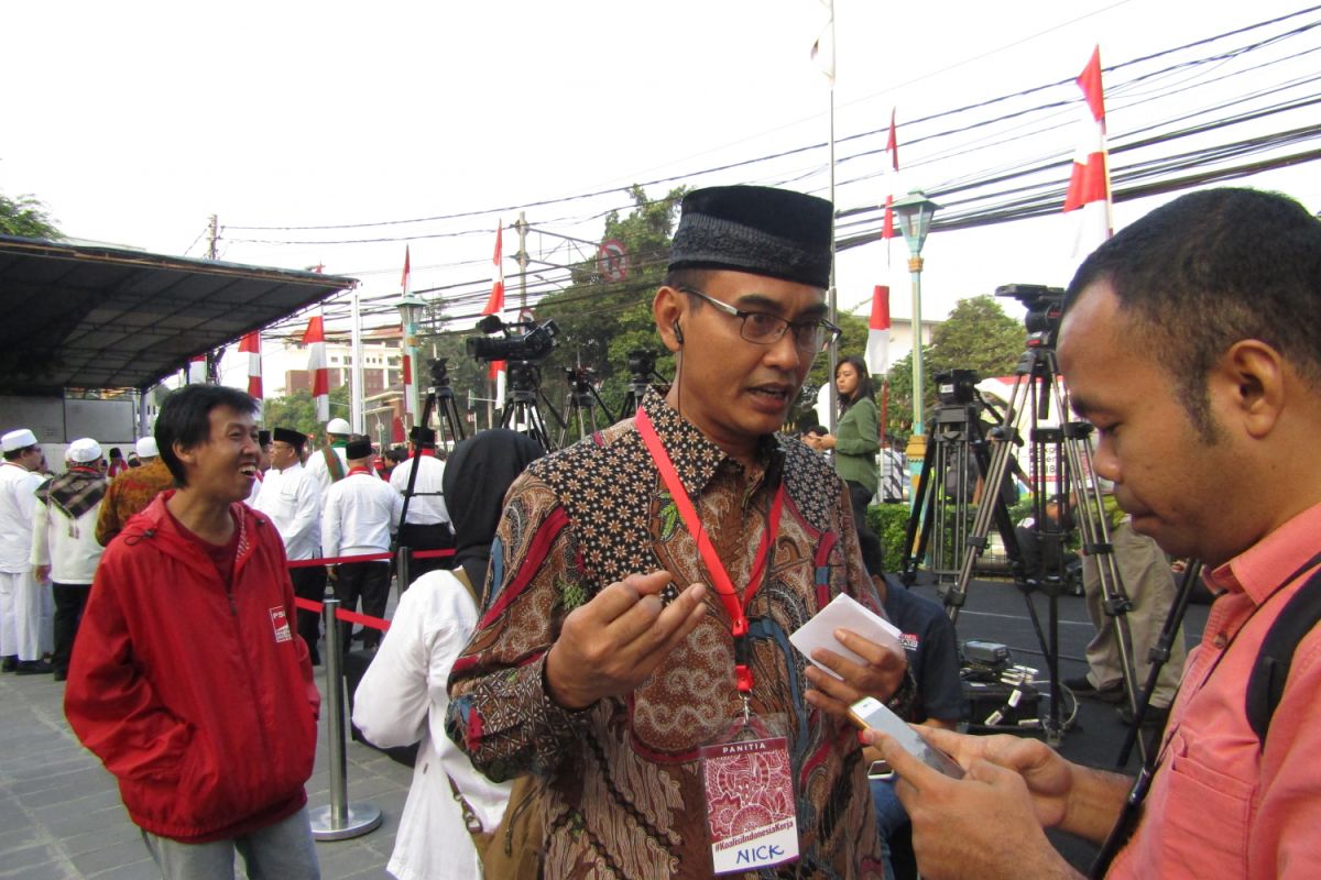 Korlap: Acara pemberangakatan Jokowi-Ma'ruf ke KPU sederhana