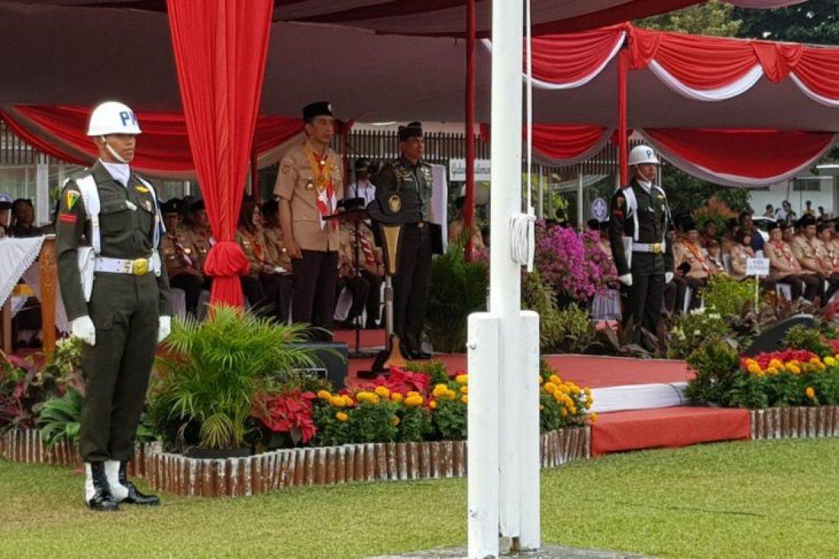 Presiden Jokowi minta Pramuka jangan cuma dididik morse